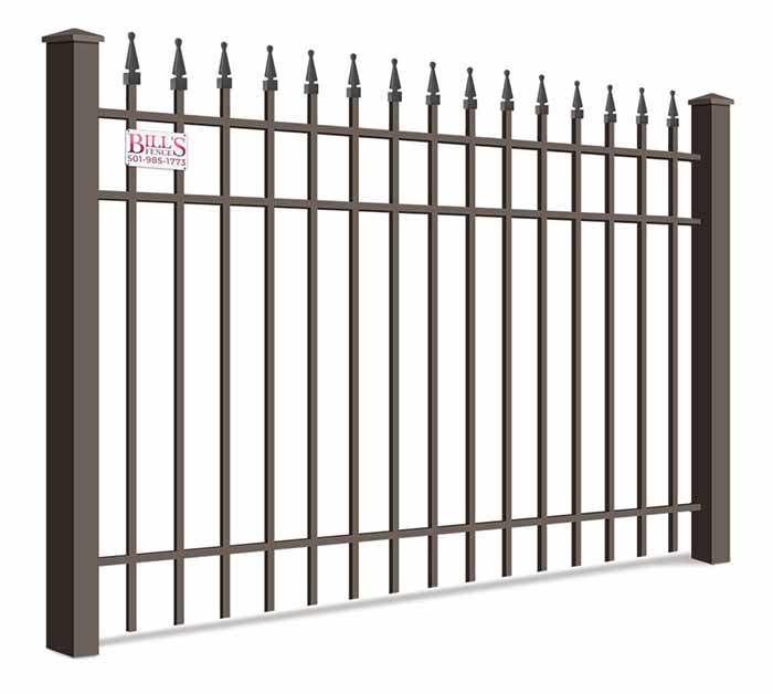 Wrought steel fence installation for the Central Arkansas area.