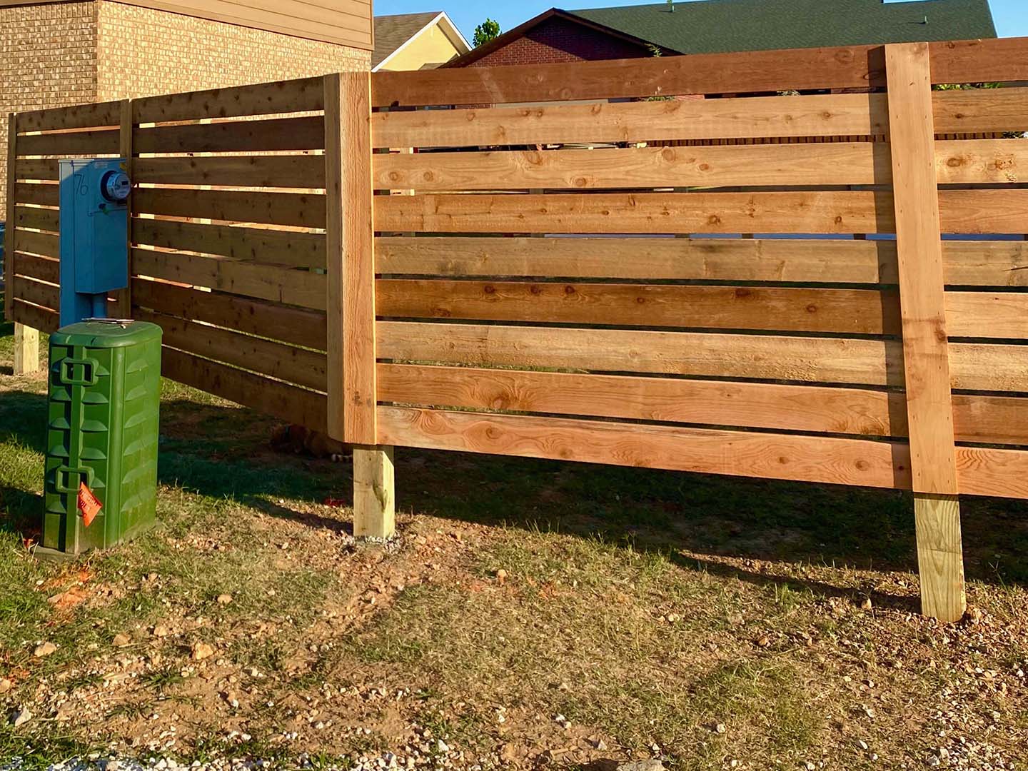 Bryant AR horizontal style wood fence